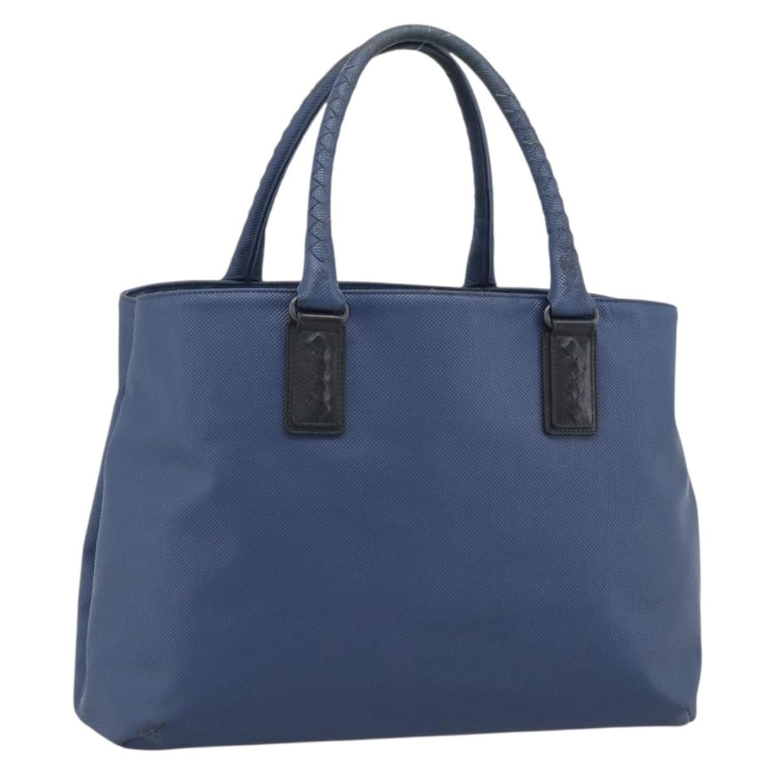 Bottega Veneta Blue Black Leather Handbag Made in Italy: Bottega Veneta Blue Black Leather Handbag Made in Italy Bottega Veneta hand bag in leather with a blue and black exterior. Made in Italy, this women's bag measures approximately 39 cm wide, 29 cm high