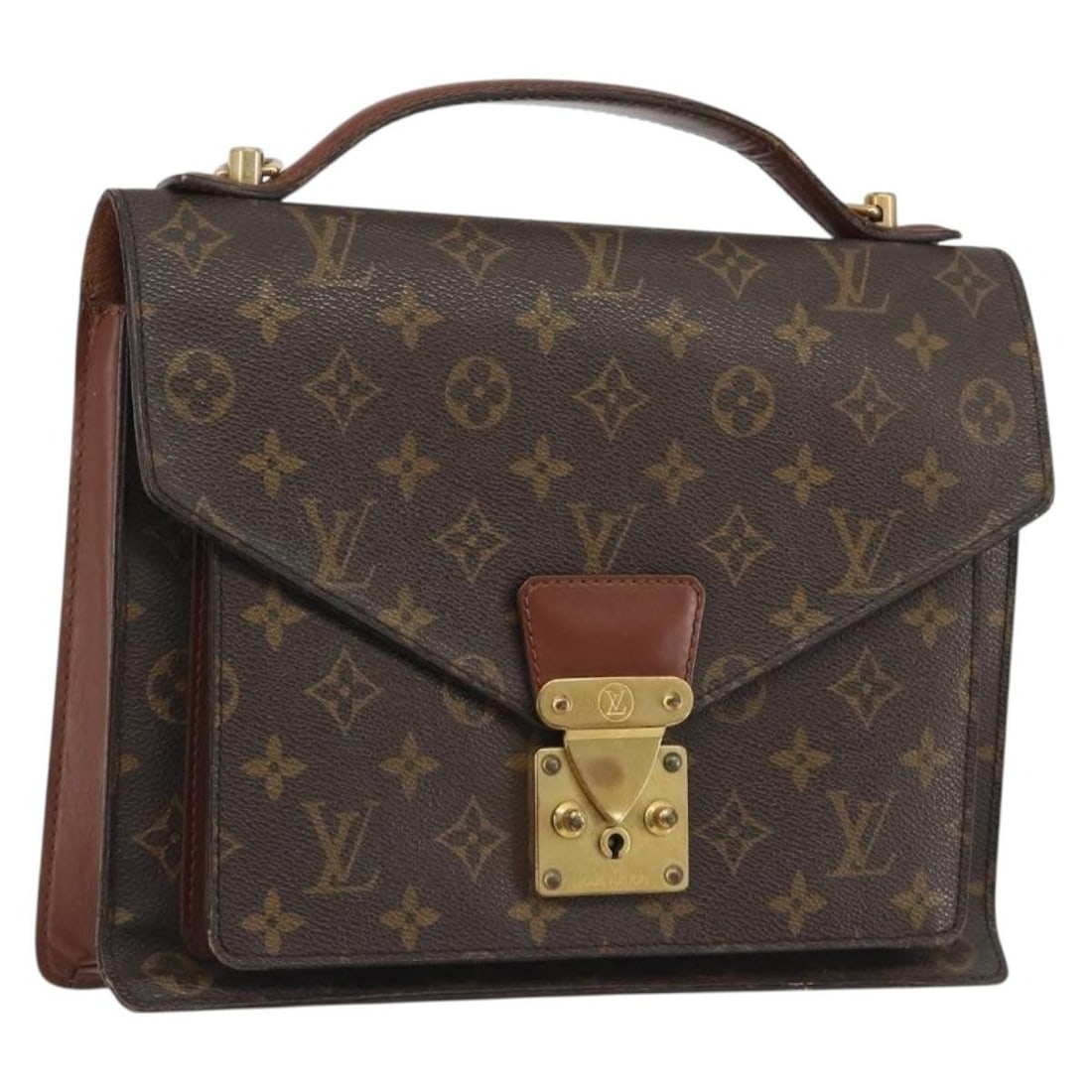 Louis Vuitton Monceau 28 Monogram Canvas Handbag M51185: Louis Vuitton Monceau 28 Monogram Canvas Handbag M51185 Louis Vuitton Monceau 28 hand bag in Monogram Canvas with the classic Monogram colorway. Made in France, this item is identified by product no. 