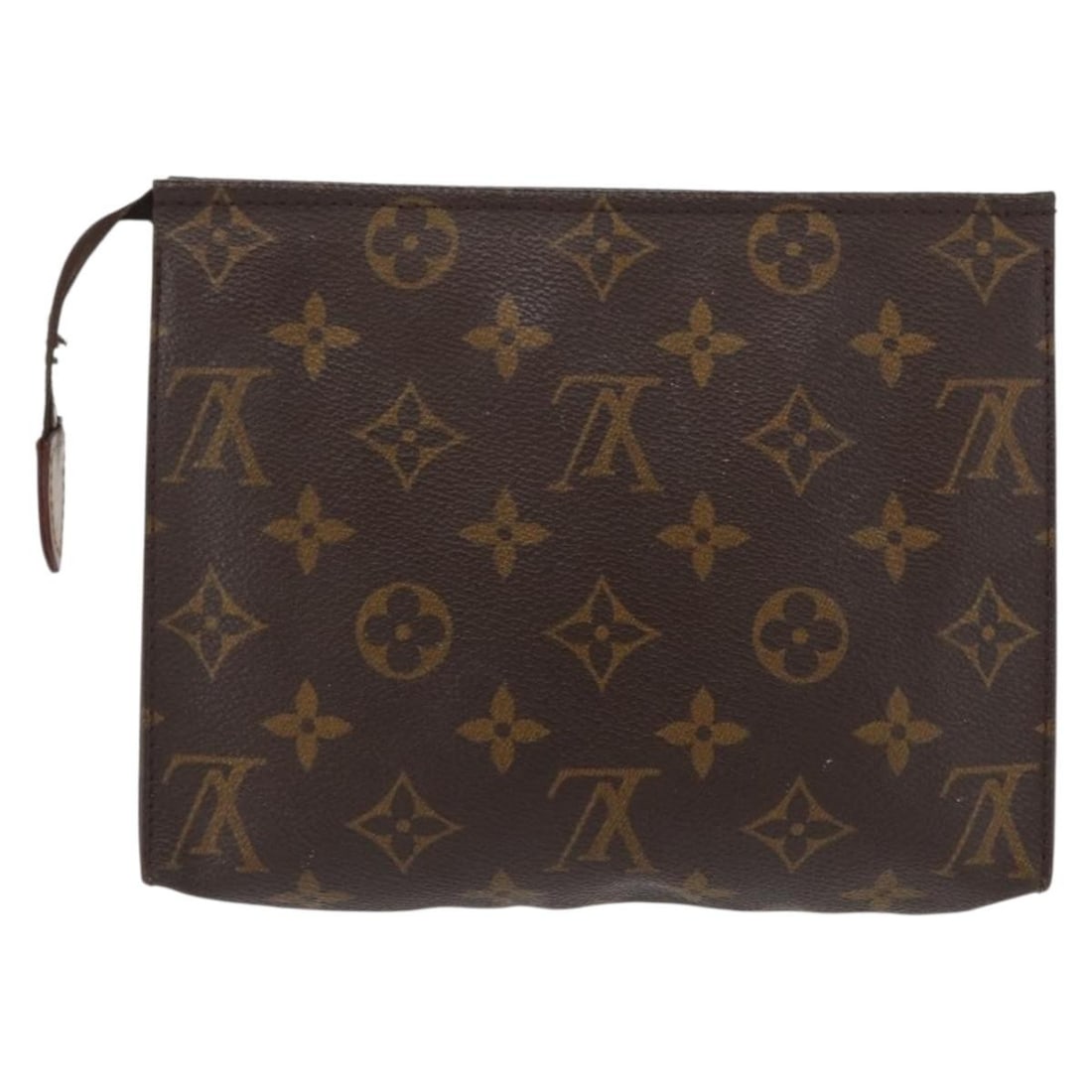 Louis Vuitton M47544 Poche Toilette 19 Monogram Canvas Pouch: Louis Vuitton M47544 Poche Toilette 19 Monogram Canvas Pouch Louis Vuitton Monogram Poche Toilette 19 pouch in monogram canvas, made in France. This women's pouch shows heavy use, with wear to the ext