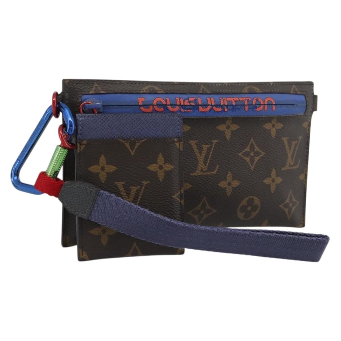 Louis Vuitton M63045 Monogram Canvas Pouch Ribbon Detail: Louis Vuitton M63045 Monogram Canvas Pouch Ribbon Detail Louis Vuitton Monogram Ribbon Pouch in Monogram Canvas, made in France. This pouch features the M63045 design and measures approximately W20 cm
