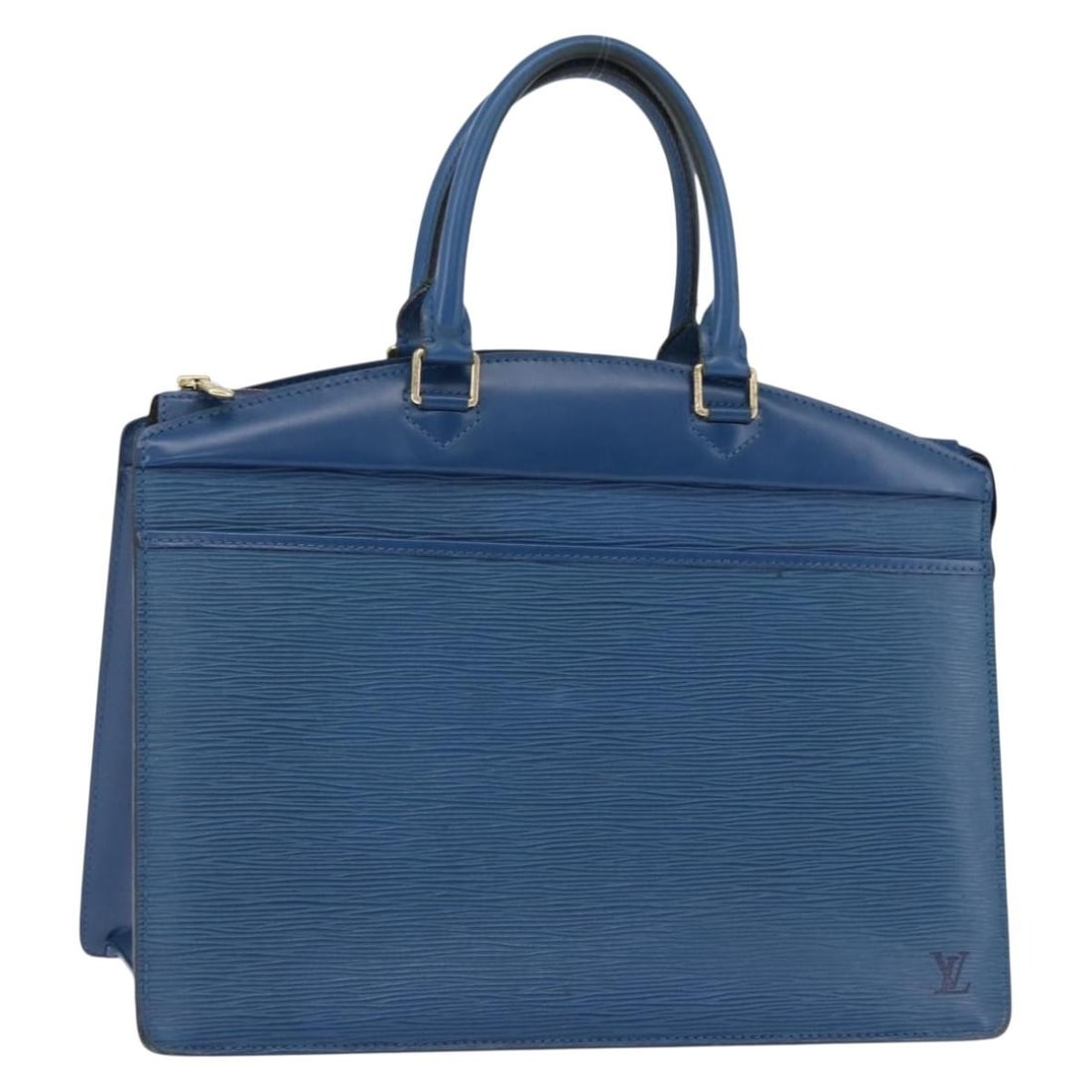 Blue Epi Leather Handbag Louis Vuitton Riviera M48185: Blue Epi Leather Handbag Louis Vuitton Riviera M48185 Louis Vuitton Epi Riviera handbag in blue Epi leather, made in France. The bag measures approximately W36 cm x H28 cm x D16 cm (W14.2 x H11.0 x D6