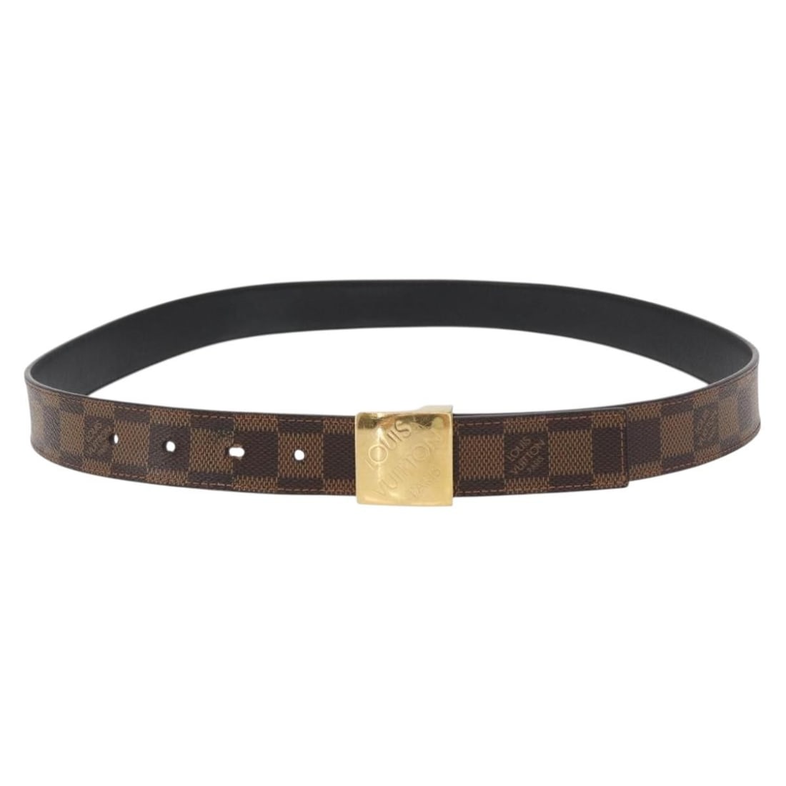 Louis Vuitton Ceinture Carre belt Damier Ebene canvas 40.2 inch: Louis Vuitton Ceinture Carre belt Damier Ebene canvas 40.2 inch Louis Vuitton Damier Ebene Ceinture Carre belt in Damier Ebene canvas, made in France. The belt measures approximately 102 cm in total l