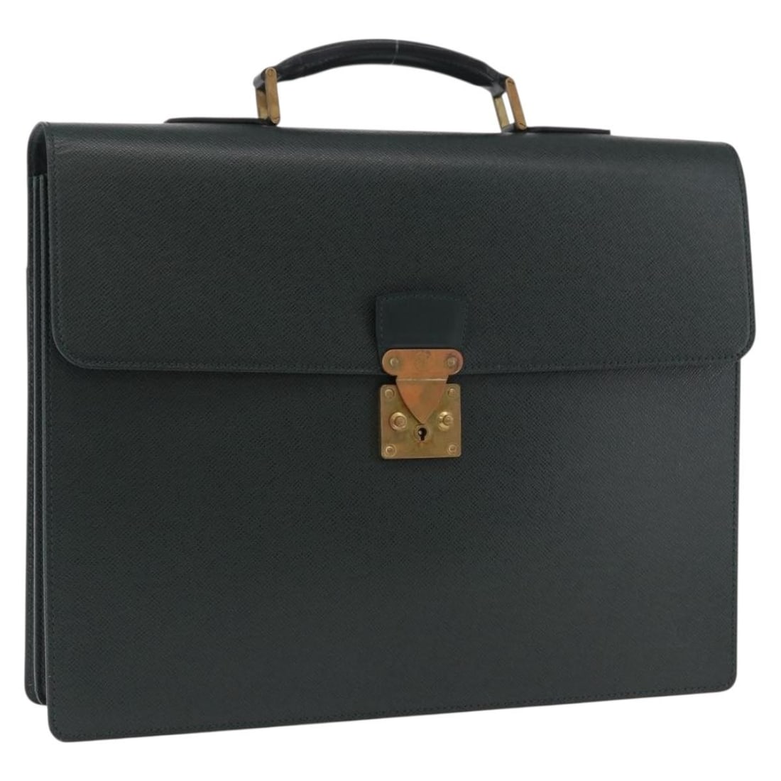 Louis Vuitton Moskova Taiga Leather Briefcase Epicea M30034: Louis Vuitton Moskova Taiga Leather Briefcase Epicea M30034 Louis Vuitton Taiga Serviette Moskova business bag in Epicea, crafted from Taiga leather and made in France. The bag measures approximately 