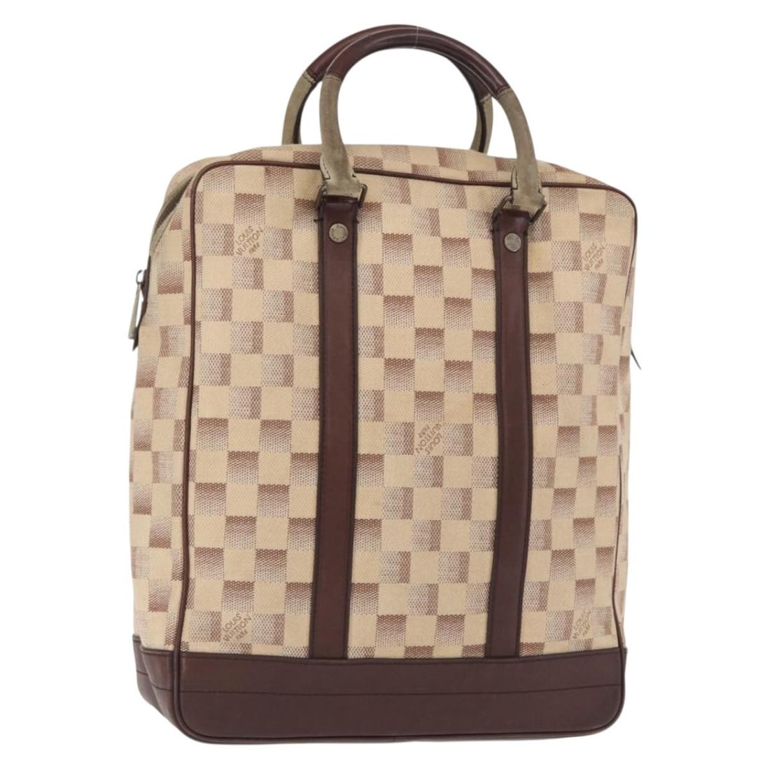 Louis Vuitton N41108 Damier Cabas Beige Canvas Tote Bag: Louis Vuitton N41108 Damier Cabas Beige Canvas Tote Bag Louis Vuitton Damier Cabas hand bag in beige canvas. This women's handbag is a heavily used piece with visible wear throughout, including loss o