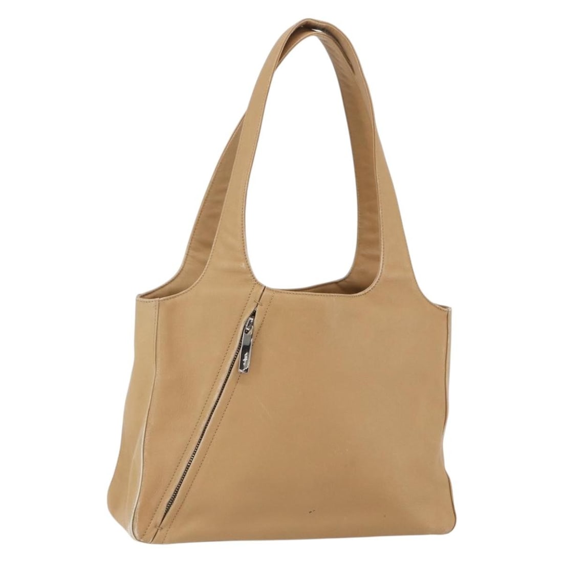 Salvatore Ferragamo beige silver leather tote Italy 30cm x 20cm x 10cm: Salvatore Ferragamo beige silver leather tote Italy 30cm x 20cm x 10cm This Salvatore Ferragamo tote bag features a beige and silver leather exterior and is crafted in Italy. The bag shows significant