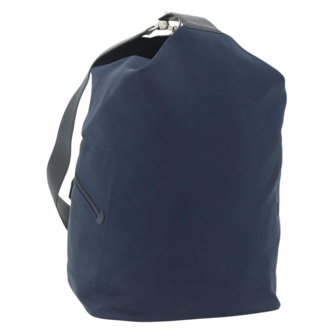 LOEWE Canvas Shoulder Bag in Navy and Silver: LOEWE Canvas Shoulder Bag in Navy and Silver Authentic LOEWE shoulder bag in navy and silver canvas. This women's bag is made in Spain and includes only the item shown; the original box and dust bag a