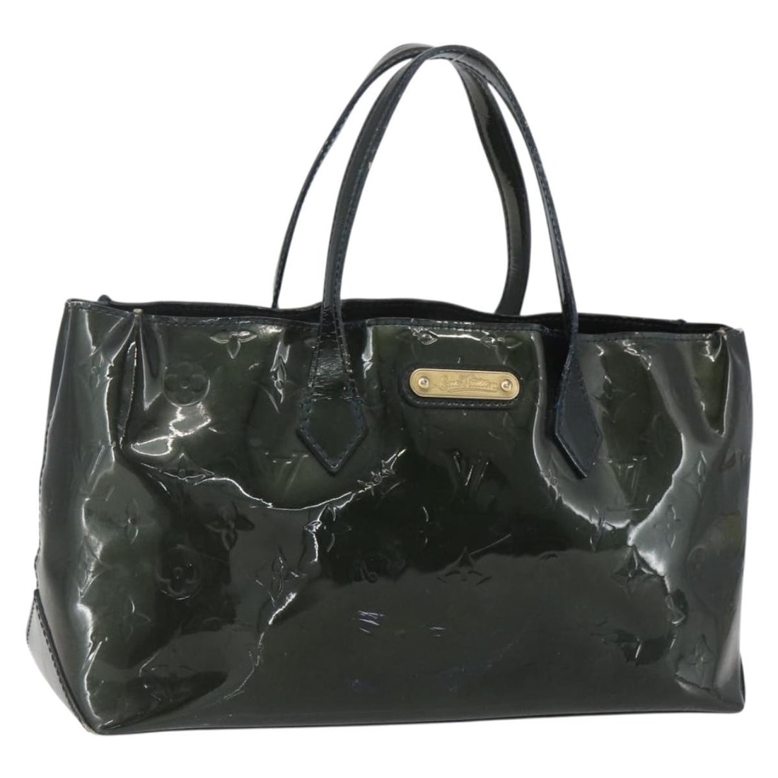 Louis Vuitton Wilshire PM Monogram Vernis patent leather handbag M93646: Louis Vuitton Wilshire PM Monogram Vernis patent leather handbag M93646 Louis Vuitton Wilshire PM handbag in Blue galatic Monogram Vernis patent leather. Made in France, this women's handbag is offere