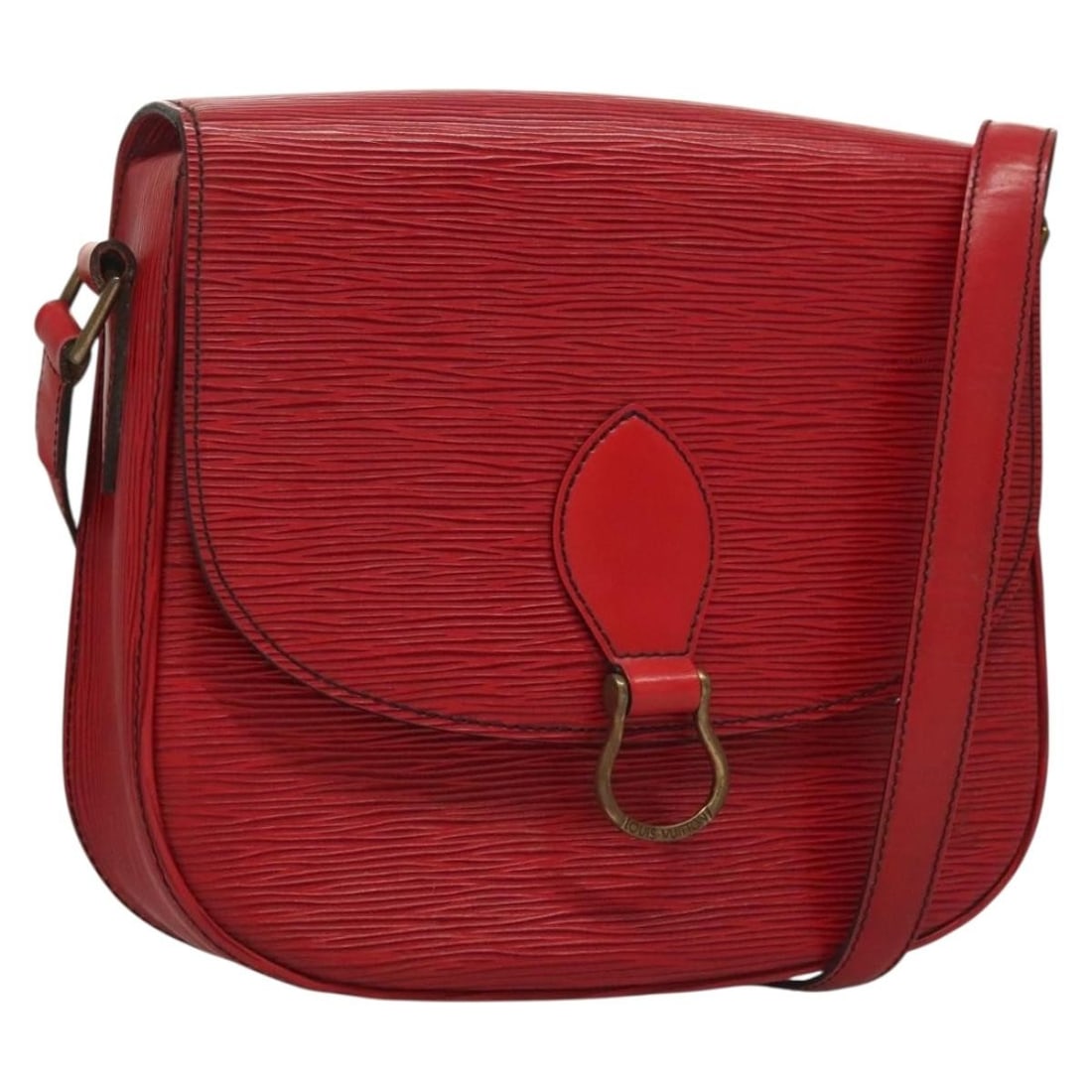 Louis Vuitton M52197 Saint Cloud GM Red Epi Leather Shoulder Bag: Louis Vuitton M52197 Saint Cloud GM Red Epi Leather Shoulder Bag Louis Vuitton Saint Cloud GM shoulder bag in red Epi leather. Made in France, this women's bag features an adjustable shoulder strap an