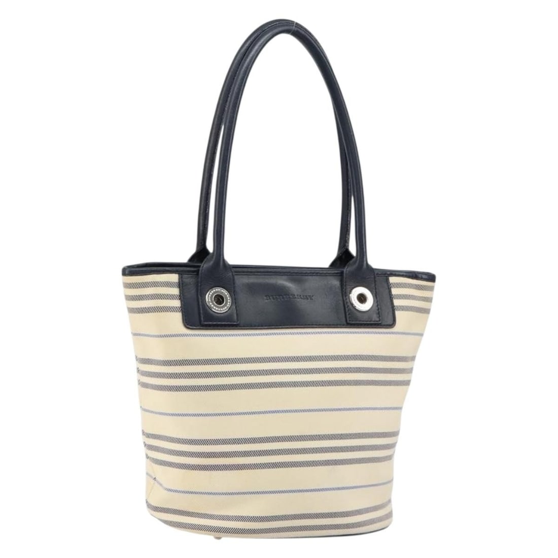 BURBERRY Ivory Silver Canvas Tote Bag Authentic AM9747: BURBERRY Ivory Silver Canvas Tote Bag Authentic AM9747 This Burberry Tote Bag combines elegance and utility with its luxurious ivory and silver canvas exterior. Designed for everyday use, this tote fe