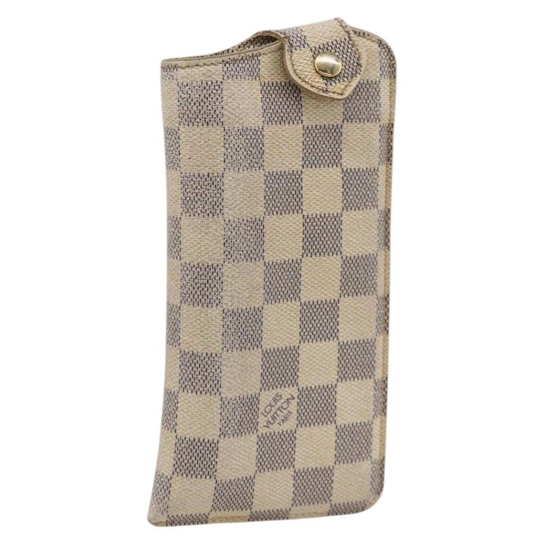 Louis Vuitton N60025 Damier Azur Canvas Eyeglass Case France: Louis Vuitton N60025 Damier Azur Canvas Eyeglass Case France Louis Vuitton Etui A Lunettes MM glasses case in Damier Azur canvas, made in France. This women's glasses case is identified by product num
