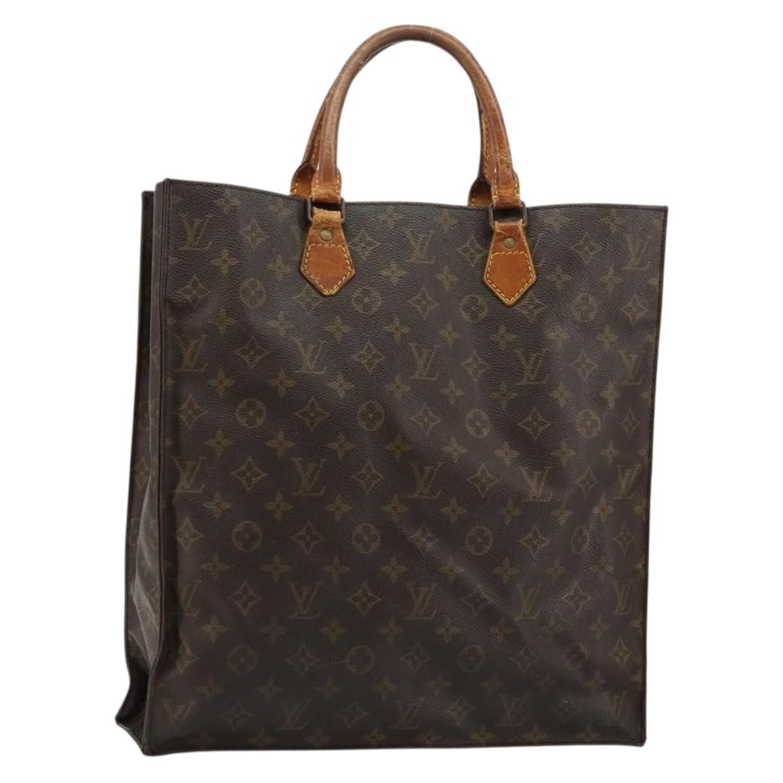 Louis Vuitton M51140 Sac Plat Monogram Canvas Tote Bag: Louis Vuitton M51140 Sac Plat Monogram Canvas Tote Bag Louis Vuitton Monogram Sac Plat Hand Bag, model M51140, made in France. This women's handbag is crafted in Monogram Canvas with a Monogram exteri