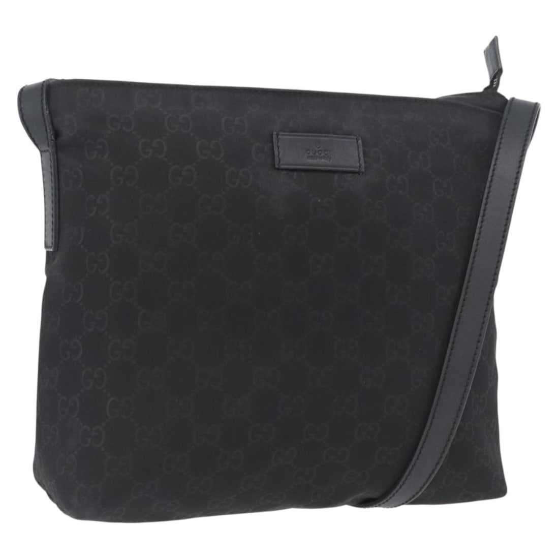 Gucci GG Canvas Black Nylon Women's Shoulder Bag 314529 Italy: Gucci GG Canvas Black Nylon Women's Shoulder Bag 314529 Italy This Gucci GG Canvas shoulder bag is crafted from black and silver nylon with GG canvas detailing. Designed for women, it features a spaci
