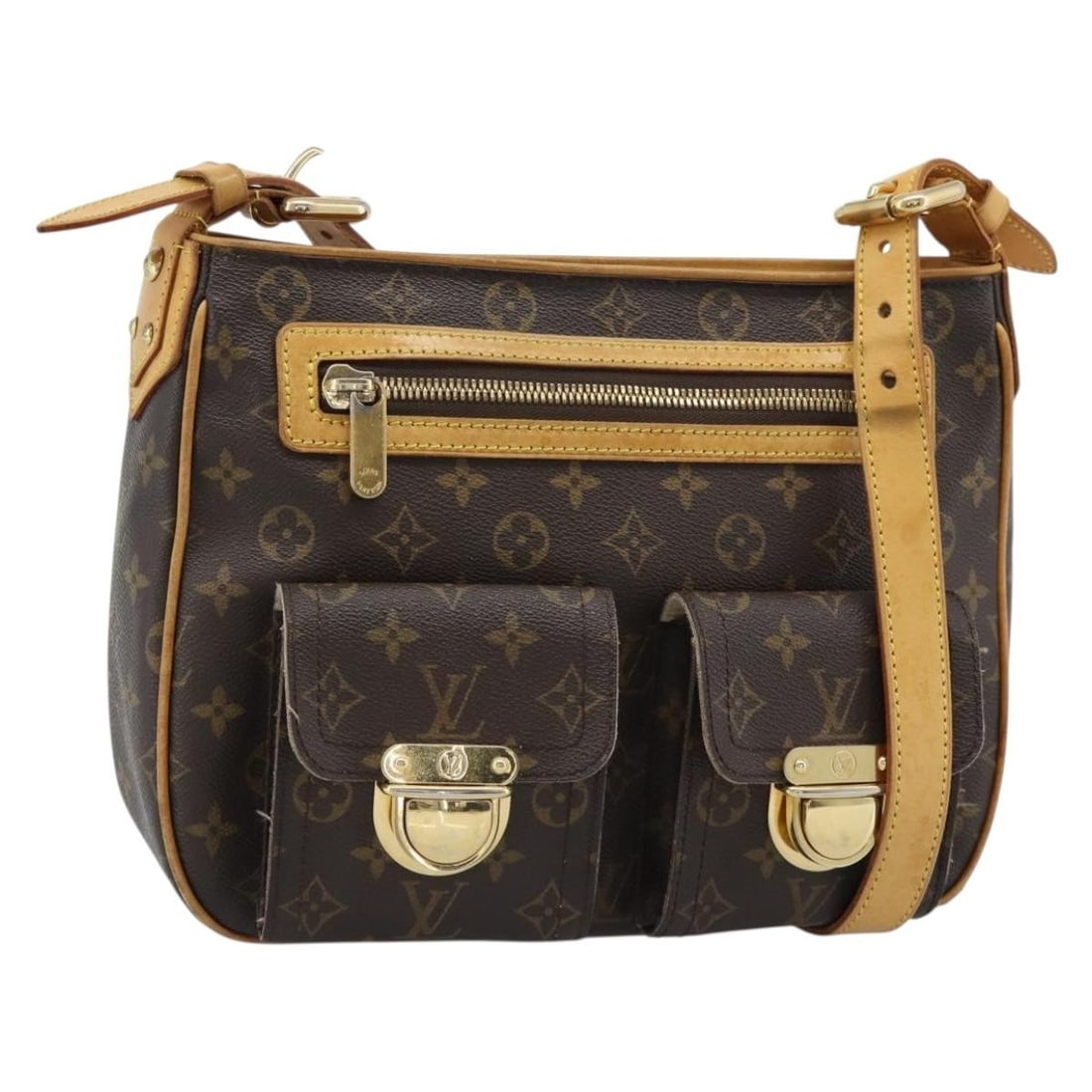 Louis Vuitton Hudson GM Monogram Canvas Shoulder Bag M40045: Louis Vuitton Hudson GM Monogram Canvas Shoulder Bag M40045 Louis Vuitton Hudson GM shoulder bag in Monogram Canvas with Monogram colorway, made in France. The bag measures approximately W30 x H24 x D