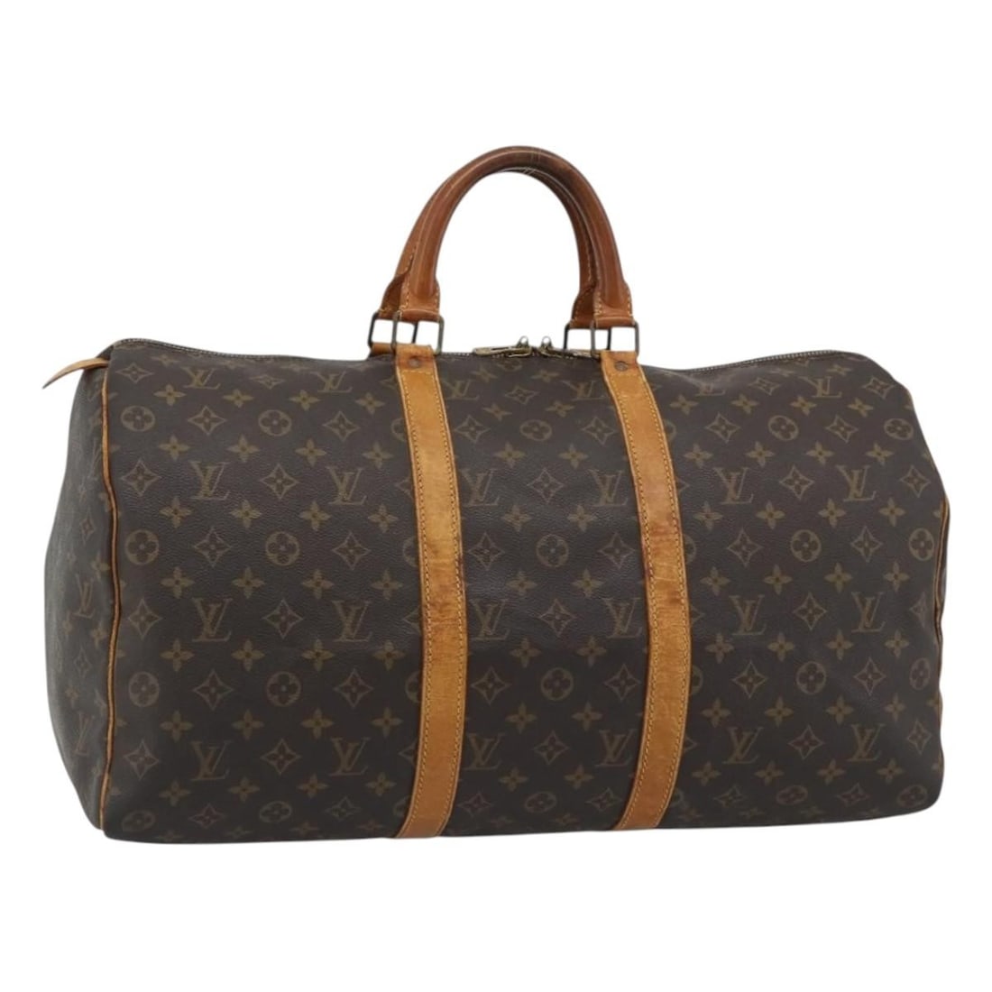 Louis Vuitton M41426 Keepall 50 Monogram Canvas Boston Bag: Louis Vuitton M41426 Keepall 50 Monogram Canvas Boston Bag Louis Vuitton Keepall 50 Boston Bag in Monogram Canvas, presented in the Monogram colorway. This pre-owned bag is identified by product numbe
