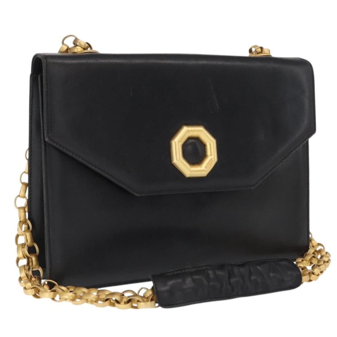 Bally Black Leather Shoulder Bag with Gold Accents and Dust Bag: Bally Black Leather Shoulder Bag with Gold Accents and Dust Bag This BALLY shoulder bag is crafted from leather in a black and gold color combination. It features a compact design with a shoulder stra