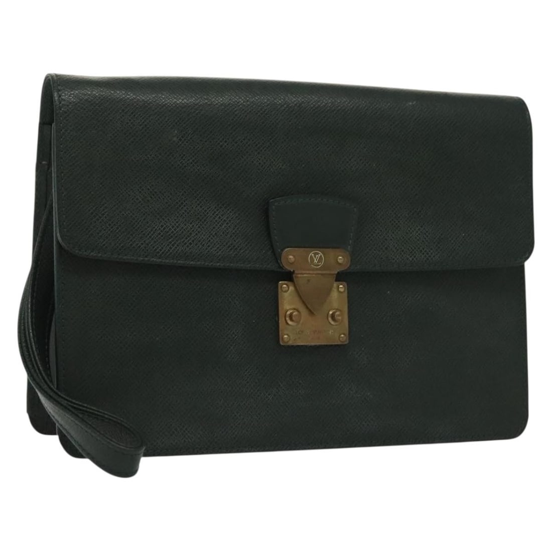 LOUIS VUITTON Taiga Pochette Kourad Clutch Bag Epicea M30194 France Auth: LOUIS VUITTON Taiga Pochette Kourad Clutch Bag Epicea M30194 France Auth This authentic LOUIS VUITTON Taiga Pochette Kourad Clutch Bag in Epicea showcases the luxury brand's signature craftsmanship. M