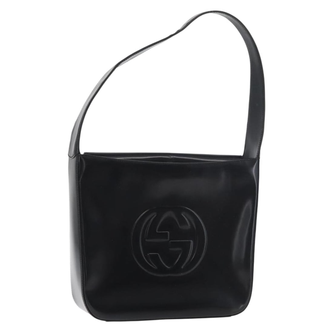 Gucci Soho patent leather black silver shoulder bag 000 0506: Gucci Soho patent leather black silver shoulder bag 000 0506 This Gucci Soho shoulder bag is crafted from black and silver patent leather and features a classic shoulder bag silhouette. The bag is mad