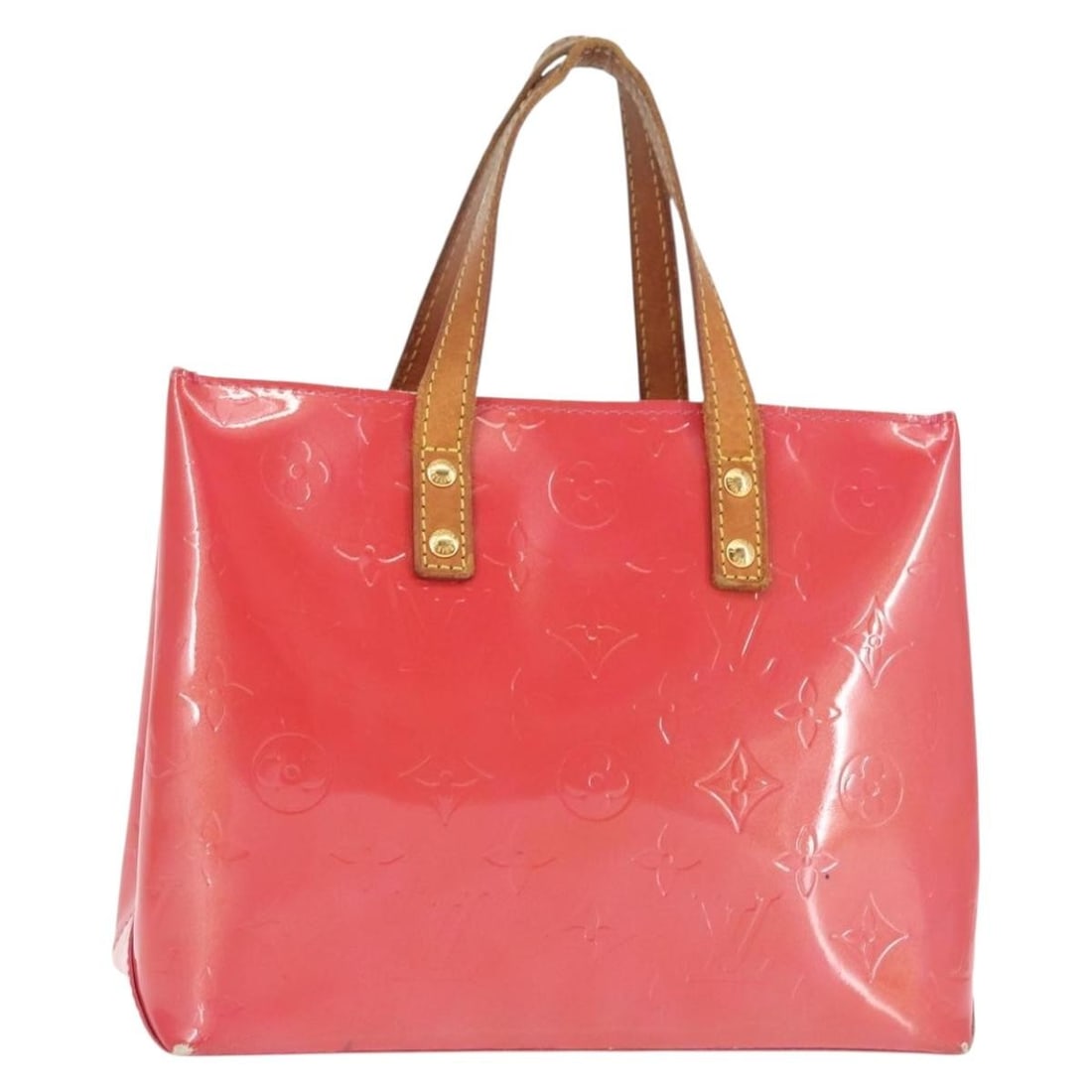 LOUIS VUITTON Monogram Vernis Reade PM Hand Bag Fran Boise M9132F Patent Leather: LOUIS VUITTON Monogram Vernis Reade PM Hand Bag Fran Boise M9132F Patent Leather This elegant LOUIS VUITTON Monogram Vernis Reade PM Hand Bag features a luxurious patent leather exterior in the rich c