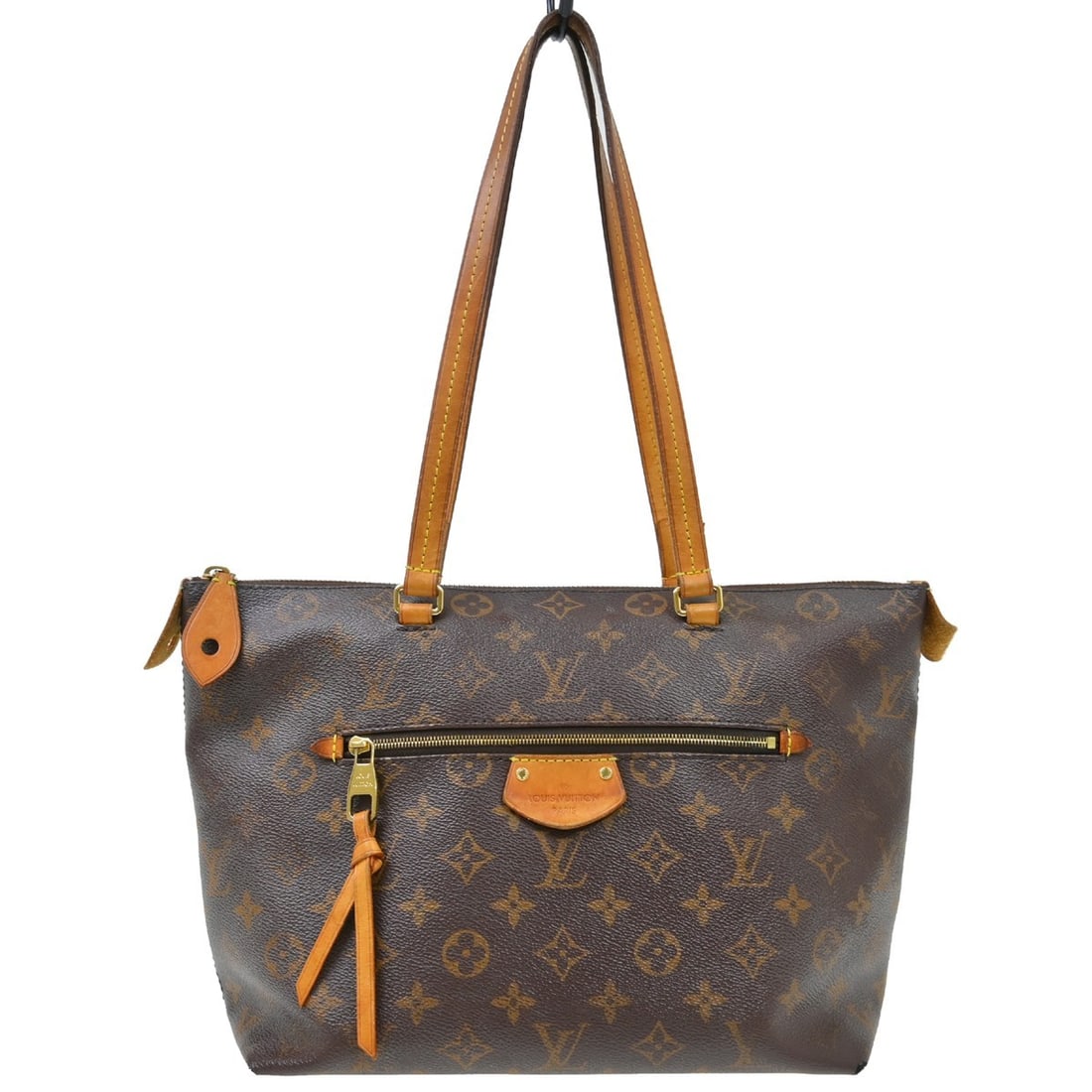 Louis Vuitton Palermo PM Monogram Canvas Tote Bag M42268: Louis Vuitton Palermo PM Monogram Canvas Tote Bag M42268 Vintage Louis Vuitton Monogram Lena PM tote shoulder bag in brown monogram canvas and leather. This zip-top bag features an outside pocket and 