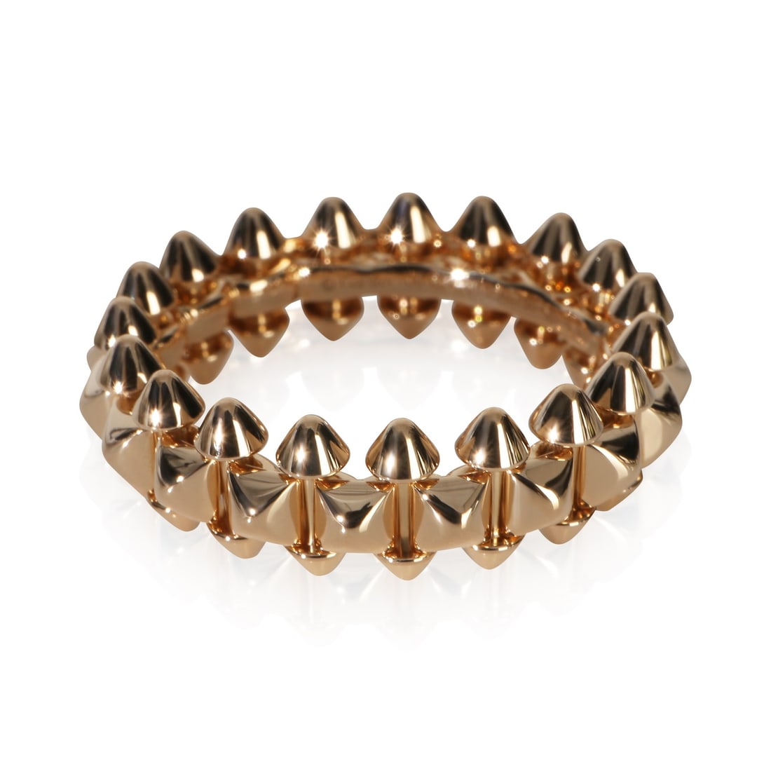 Cartier Medium Clash de Cartier 18k Yellow Gold Ring Size 9: Cartier Medium Clash de Cartier 18k Yellow Gold Ring Size 9 This pre-owned Cartier Medium Clash de Cartier ring is crafted from 18k yellow gold. Designed for men, it features a bold, contemporary styl
