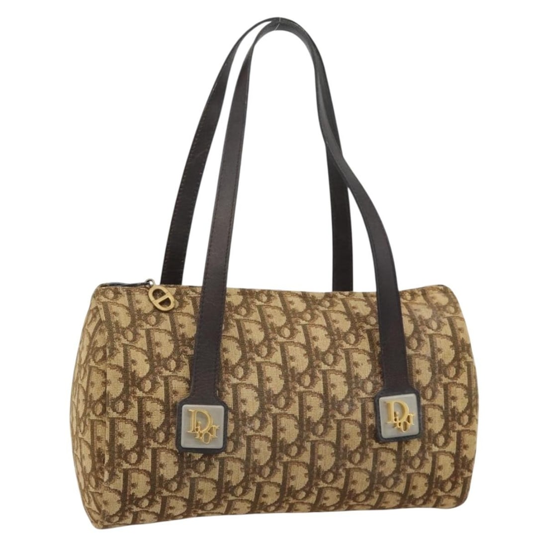 Christian Dior Trotter Canvas Hand Bag Beige Gold Tone France: Christian Dior Trotter Canvas Hand Bag Beige Gold Tone France Christian Dior Trotter Canvas hand bag in beige with gold tone accents, made in France. Designed for women, this bag features an exterior 