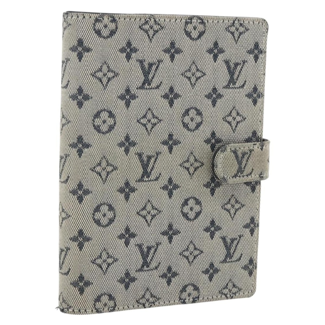 Blue Monogram Mini Canvas Agenda PM Day Planner Cover by Louis Vuitton: Blue Monogram Mini Canvas Agenda PM Day Planner Cover by Louis Vuitton This Louis Vuitton Monogram Mini Agenda PM day planner cover features the iconic Monogram Mini Canvas in blue. Designed for women