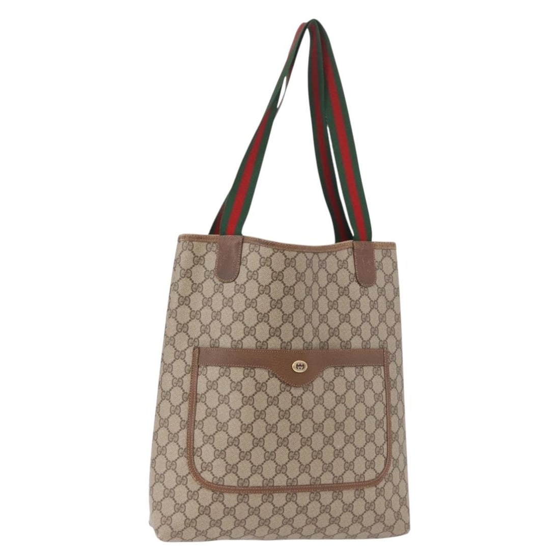 Gucci Sherry Line GG Supreme PVC Tote Bag Beige Italy: Gucci Sherry Line GG Supreme PVC Tote Bag Beige Italy This Gucci GG Supreme Web Sherry Line tote bag is made from PVC leather/GG canvas in beige. It features a tote bag style, made in Italy, and comes