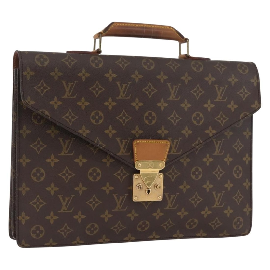 Louis Vuitton M53331 Monogram Canvas Briefcase Serviette Conseiller France: Louis Vuitton M53331 Monogram Canvas Briefcase Serviette Conseiller France Louis Vuitton Serviette Conseiller briefcase in Monogram Canvas, made in France. The bag is presented in Monogram color and i