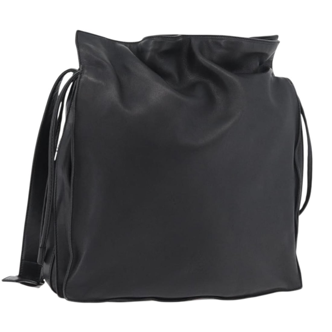 LOEWE Black Silver Leather Shoulder Bag Spain: LOEWE Black Silver Leather Shoulder Bag Spain This LOEWE shoulder bag is crafted from black and silver leather and features a sleek, minimalist design. Made in Spain, it is designed for women and offe