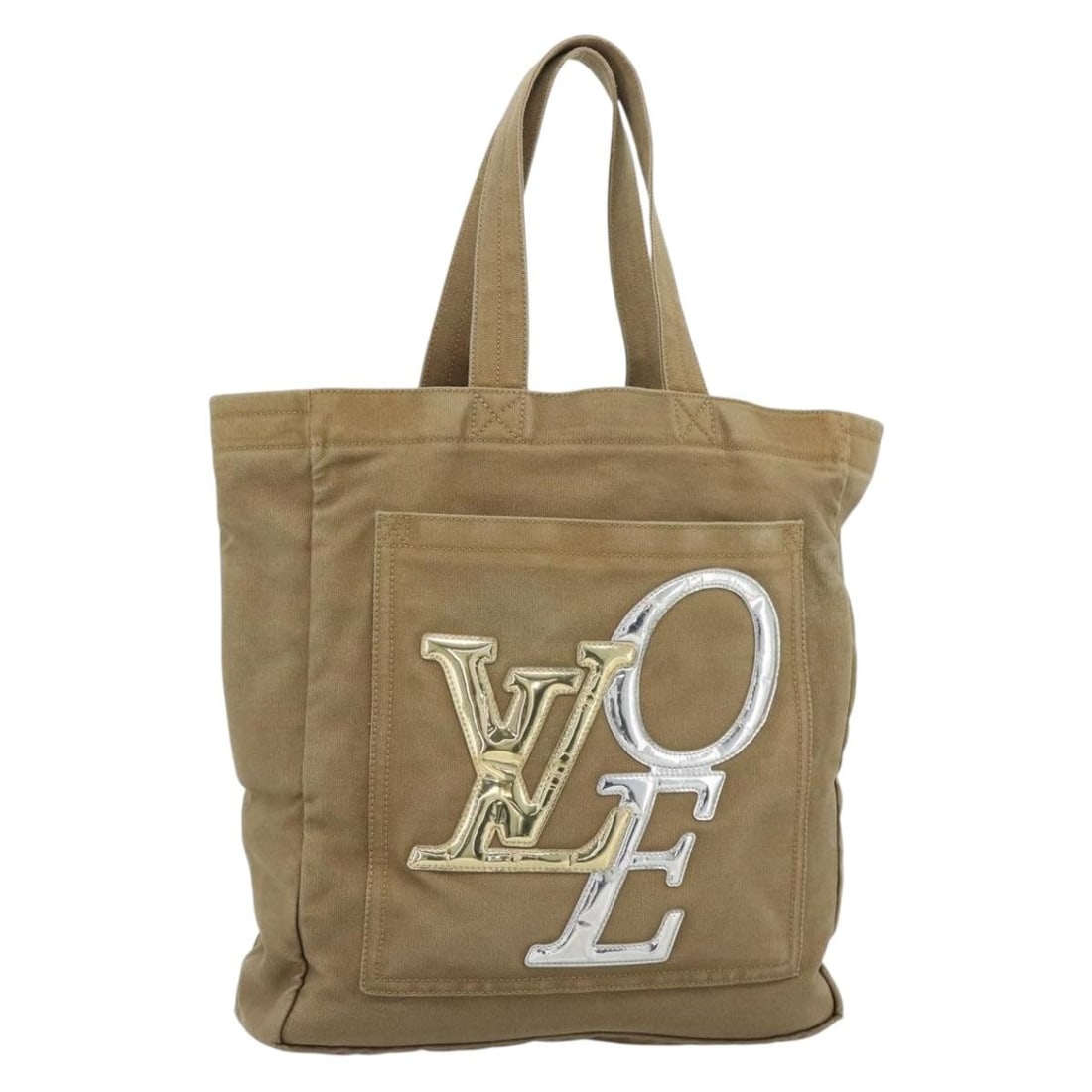 Louis Vuitton M95466 Thats Love MM Brown Canvas Tote: Louis Vuitton M95466 Thats Love MM Brown Canvas Tote Brown Louis Vuitton MM tote bag in canvas, made in Italy. The bag is identified by product number M95466 and is presented in heavily used condition