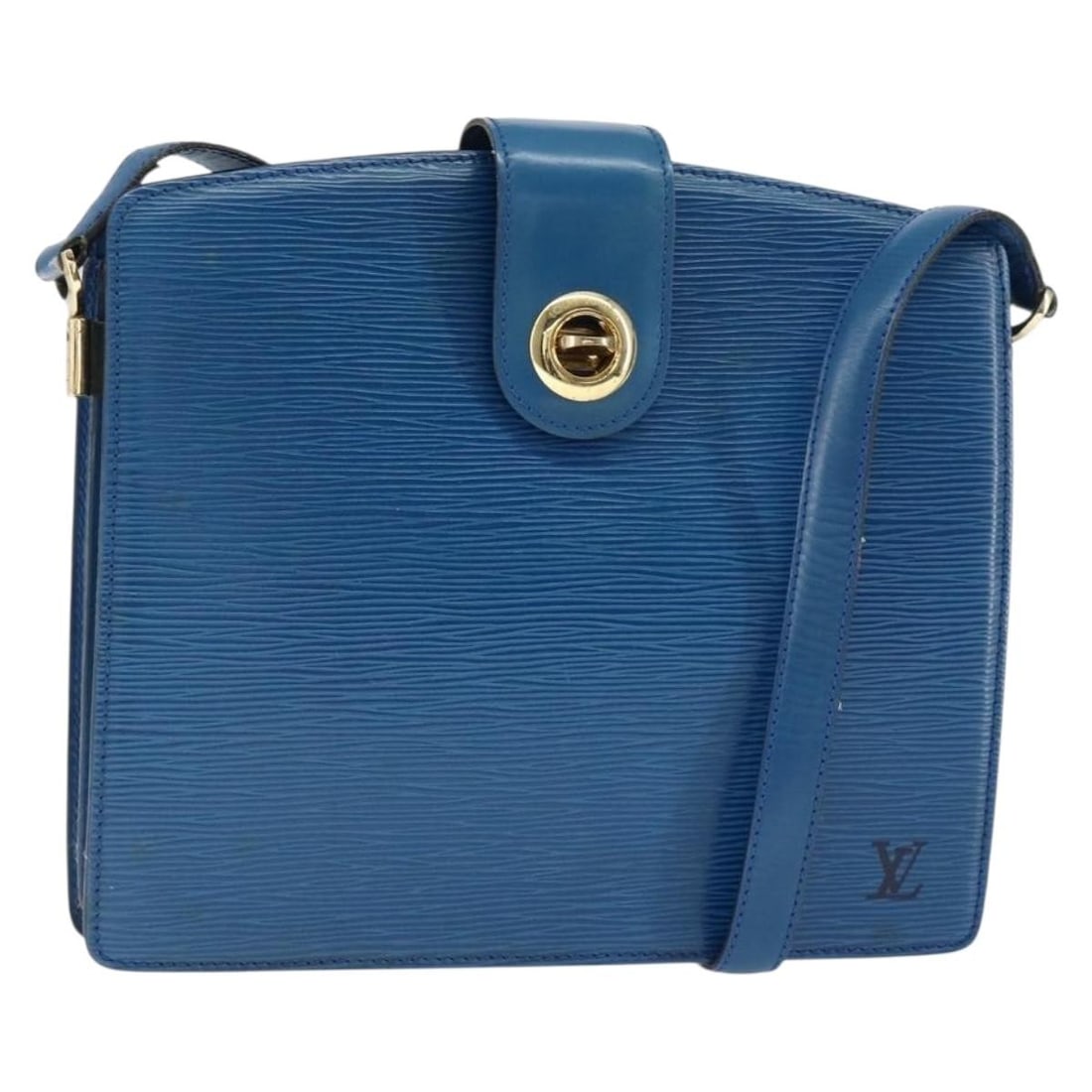 Louis Vuitton M52345 Capuchin Blue Epi Leather Shoulder Bag: Louis Vuitton M52345 Capuchin Blue Epi Leather Shoulder Bag This Louis Vuitton Capuchin shoulder bag is crafted in blue Epi leather and made in France. It features a shoulder bag style with approximat