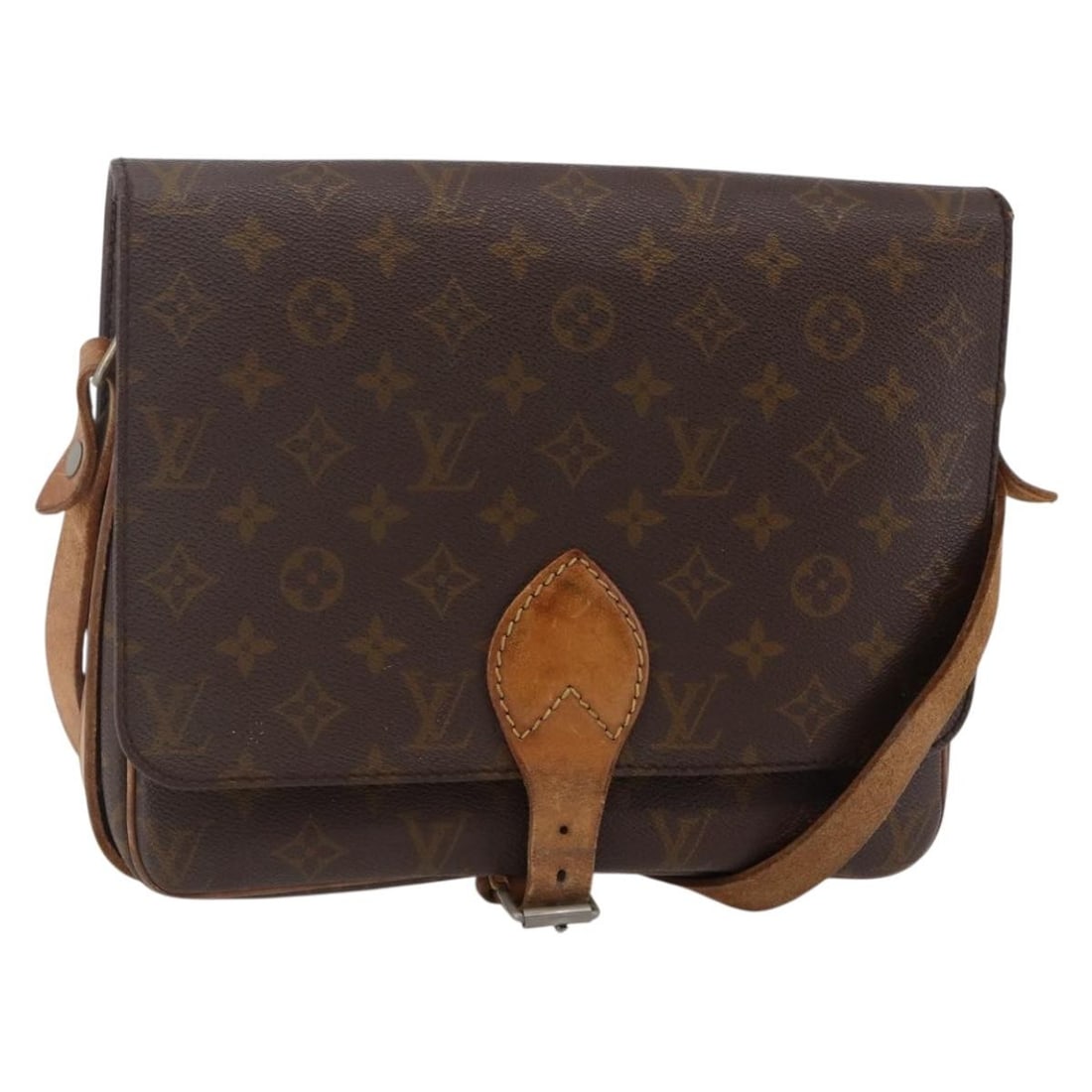Louis Vuitton Cartouchiere GM Monogram Canvas Shoulder Bag M51252: Louis Vuitton Cartouchiere GM Monogram Canvas Shoulder Bag M51252 This is a vintage Louis Vuitton Monogram Cartouchiere GM shoulder bag, crafted in France from signature monogram canvas. The bag featu