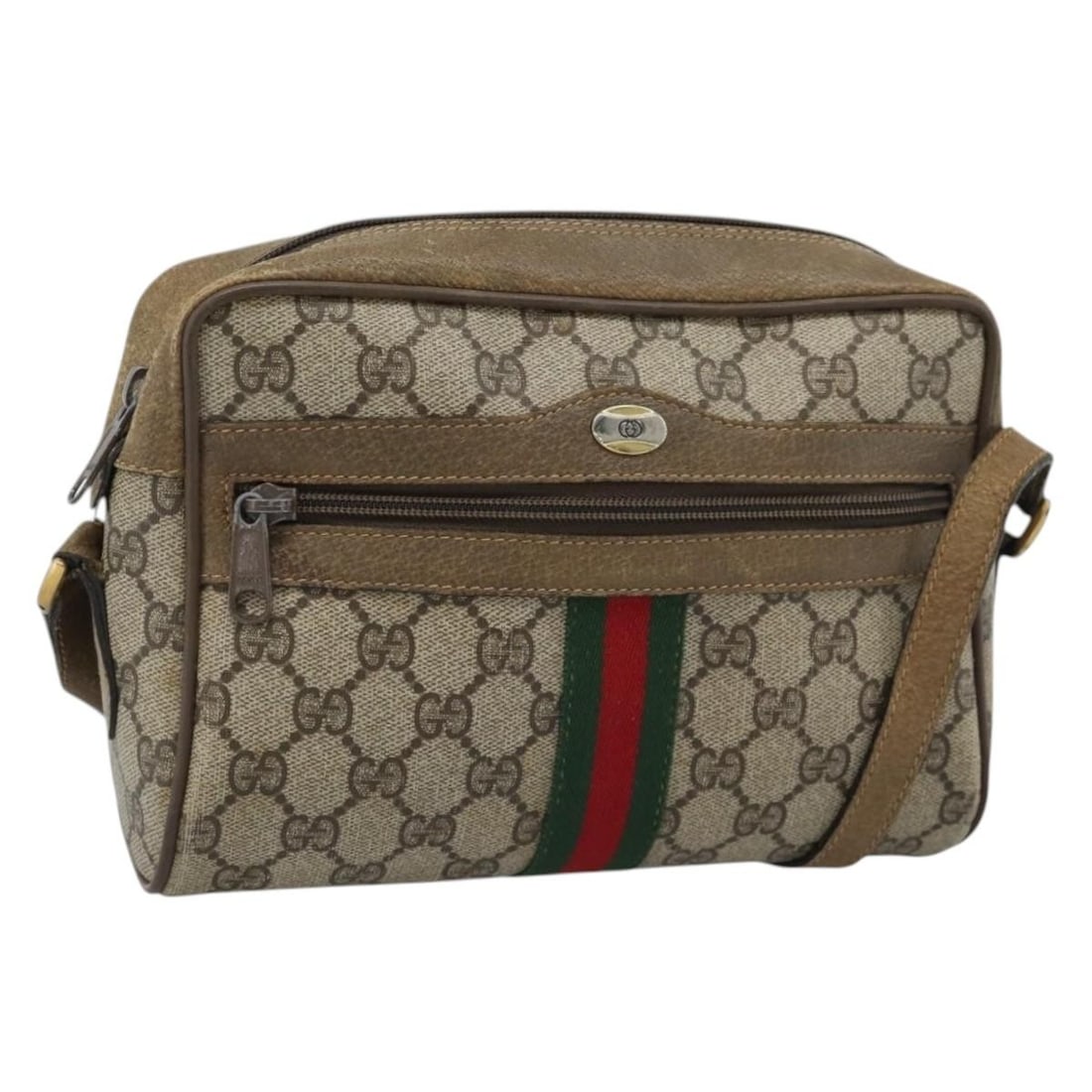 Gucci 188336 GG Supreme PVC Leather Shoulder Bag Beige: Gucci 188336 GG Supreme PVC Leather Shoulder Bag Beige Gucci GG Supreme shoulder bag in beige PVC leather/GG canvas. Made in Italy, this bag measures approximately 21 cm W x 17 cm H x 7 cm D, with a s