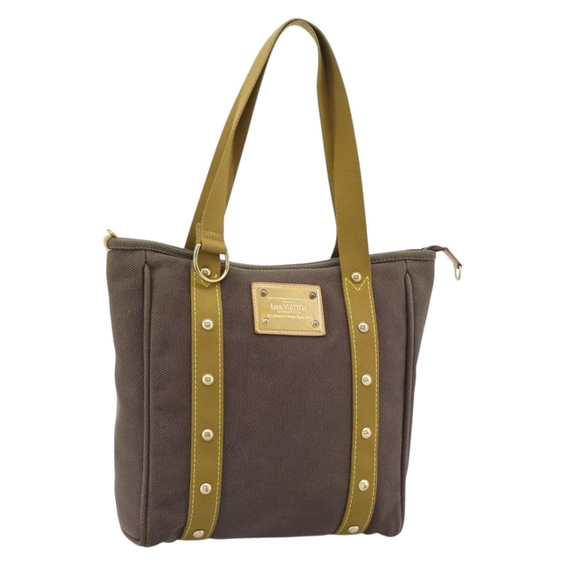 Louis Vuitton M40086 Antigua Cabas MM Brown Canvas Tote: Louis Vuitton M40086 Antigua Cabas MM Brown Canvas Tote Louis Vuitton Antigua Cabas MM tote bag in brown canvas, made in France. This women's tote bag features the M40086 product line and measures app