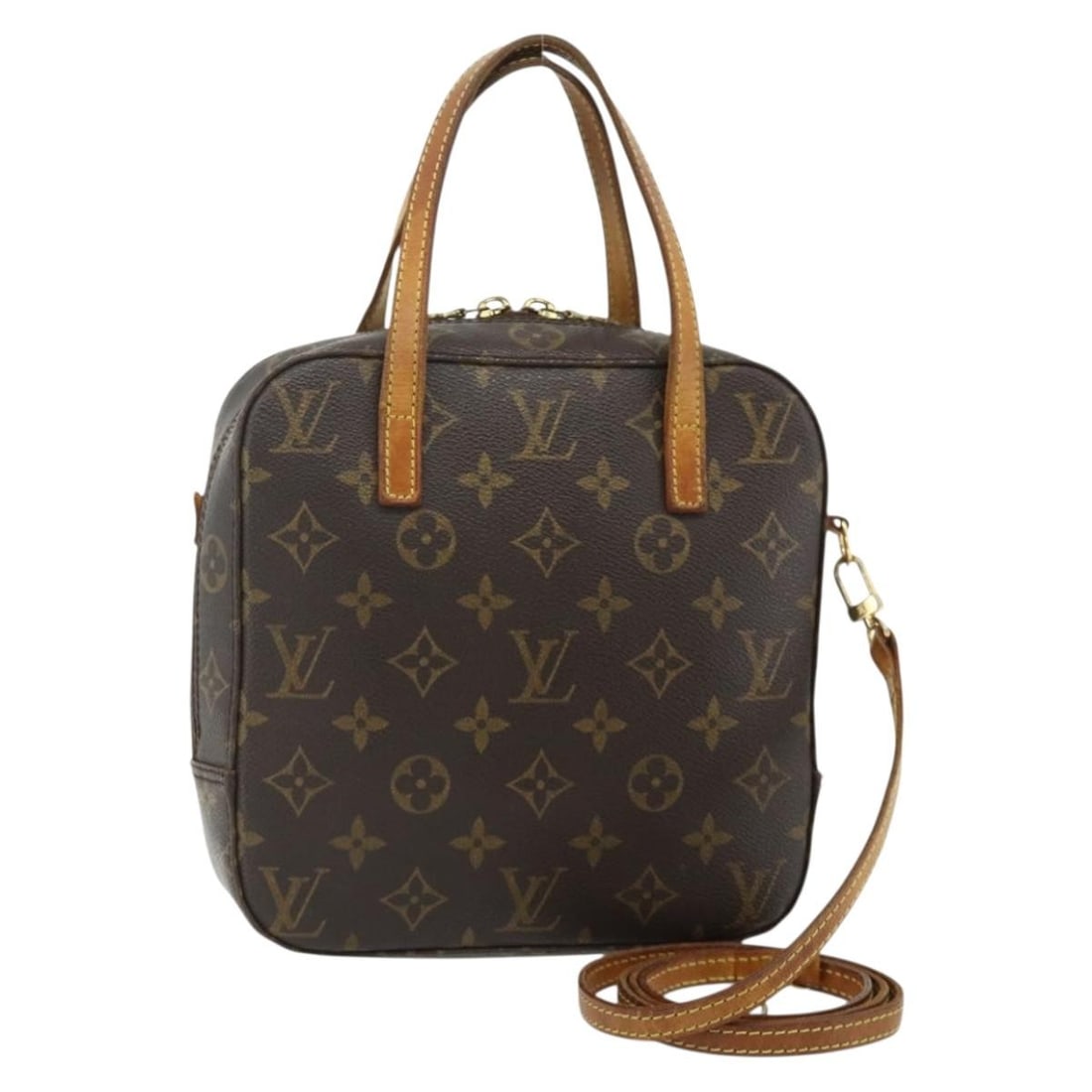 Louis Vuitton M47500 Spontini Monogram Canvas Handbag with Shoulder Strap: Louis Vuitton M47500 Spontini Monogram Canvas Handbag with Shoulder Strap Louis Vuitton Spontini handbag in Monogram canvas, model M47500, made in France. This women's bag includes a shoulder strap. C