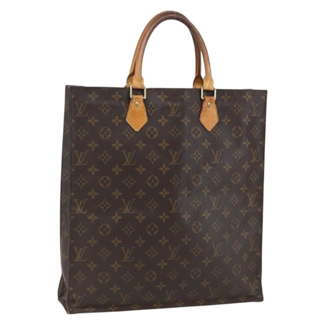 Louis Vuitton M51140 Monogram Canvas Sac Plat Handbag Made in France: Louis Vuitton M51140 Monogram Canvas Sac Plat Handbag Made in France Louis Vuitton Monogram Sac Plat handbag crafted from monogram canvas, featuring a spacious rectangular silhouette. This authentic p
