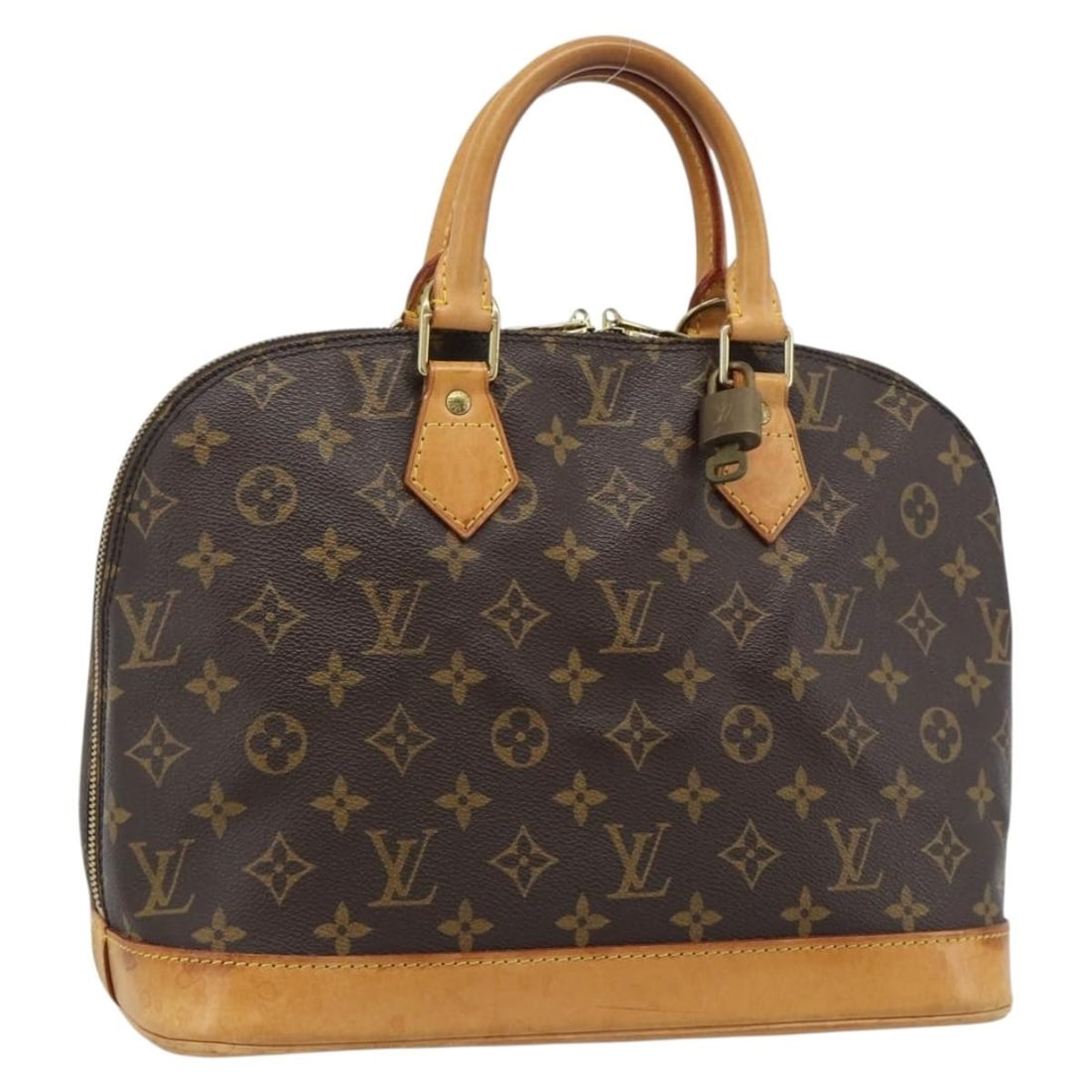 Louis Vuitton M51130 Alma Monogram Canvas Womens Handbag: Louis Vuitton M51130 Alma Monogram Canvas Womens Handbag Louis Vuitton Monogram Alma Hand Bag in Monogram Canvas, made in France. This women's handbag comes with a padlock and one key, and is identifi