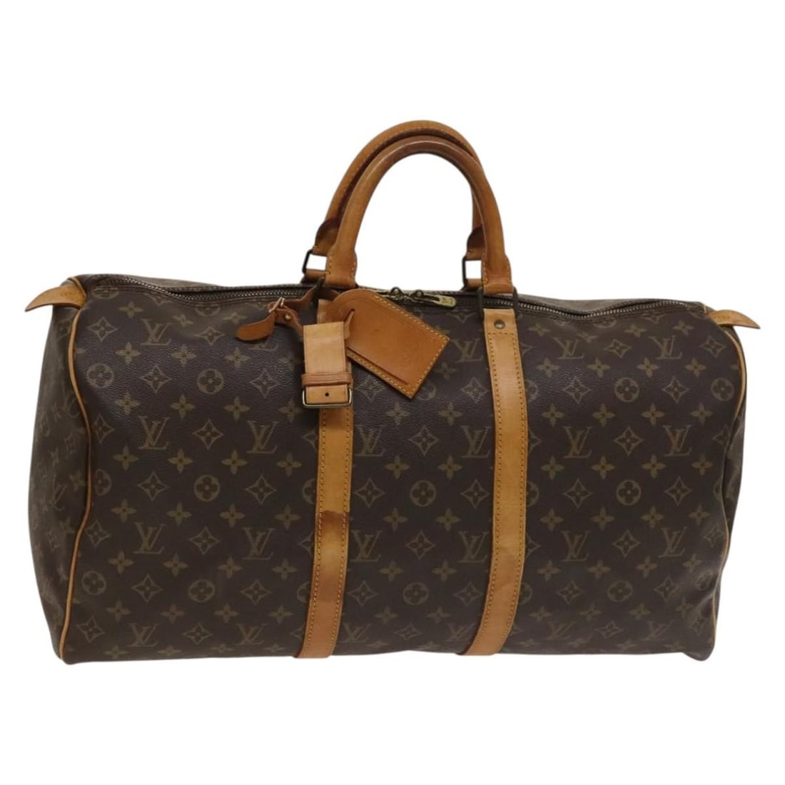 Louis Vuitton M41426 Keepall 50 Monogram Canvas Boston Bag: Louis Vuitton M41426 Keepall 50 Monogram Canvas Boston Bag Louis Vuitton Keepall 50 Boston bag in Monogram canvas, model M41426, made in France. This women's travel bag includes a name tag and Powanie