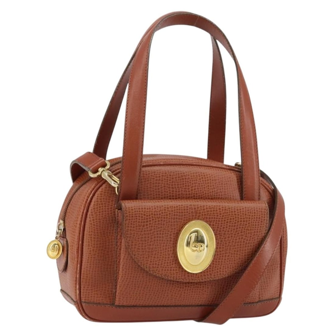 Christian Dior 2way Leather Hand Bag Brown Gold Authentic: Christian Dior 2way Leather Hand Bag Brown Gold Authentic This Christian Dior handbag combines luxury and functionality with its elegant brown and gold leather exterior. Crafted in France, this stylis