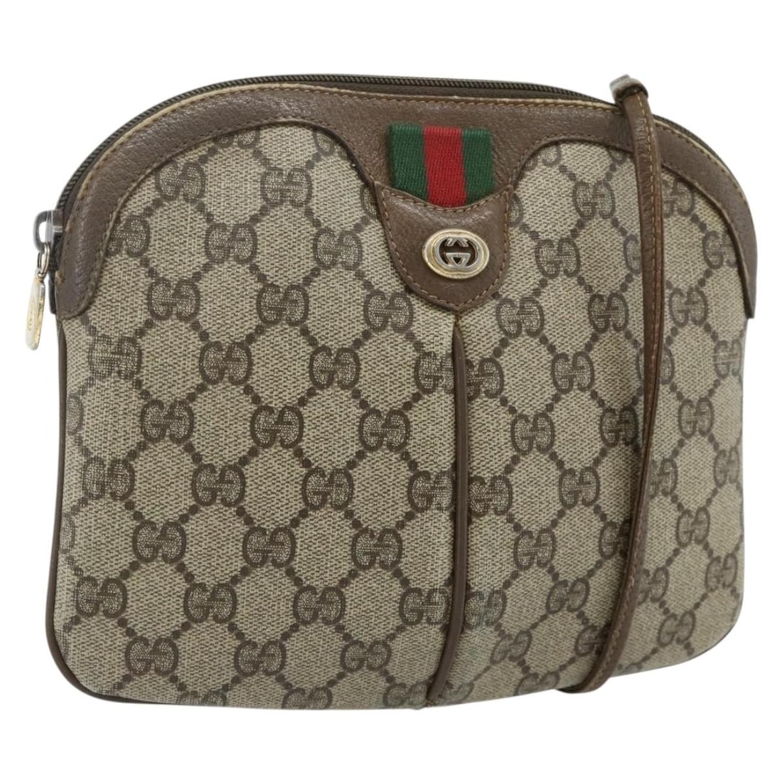 GUCCI 904 02 047 GG Supreme PVC Leather Shoulder Bag Beige Gold: GUCCI 904 02 047 GG Supreme PVC Leather Shoulder Bag Beige Gold Gucci GG Supreme shoulder bag in beige and gold, made in Italy from PVC leather and GG canvas. This women's shoulder bag measures approx