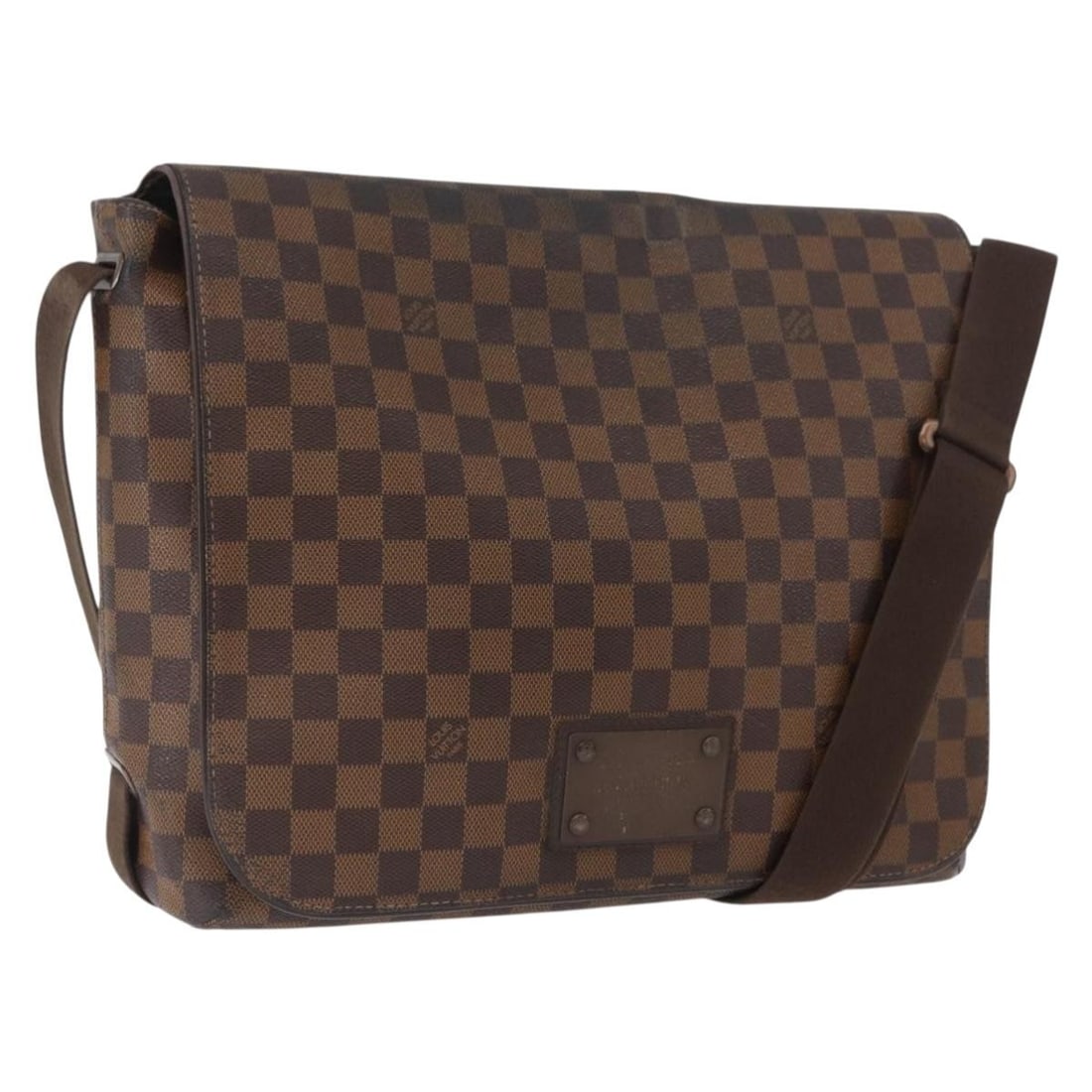 Louis Vuitton Brooklyn MM Shoulder Bag Damier Ebene Canvas N51211: Louis Vuitton Brooklyn MM Shoulder Bag Damier Ebene Canvas N51211 Louis Vuitton Damier Ebene Brooklyn MM shoulder bag in Damier Ebene canvas, made in Spain. This women's shoulder bag features a struct