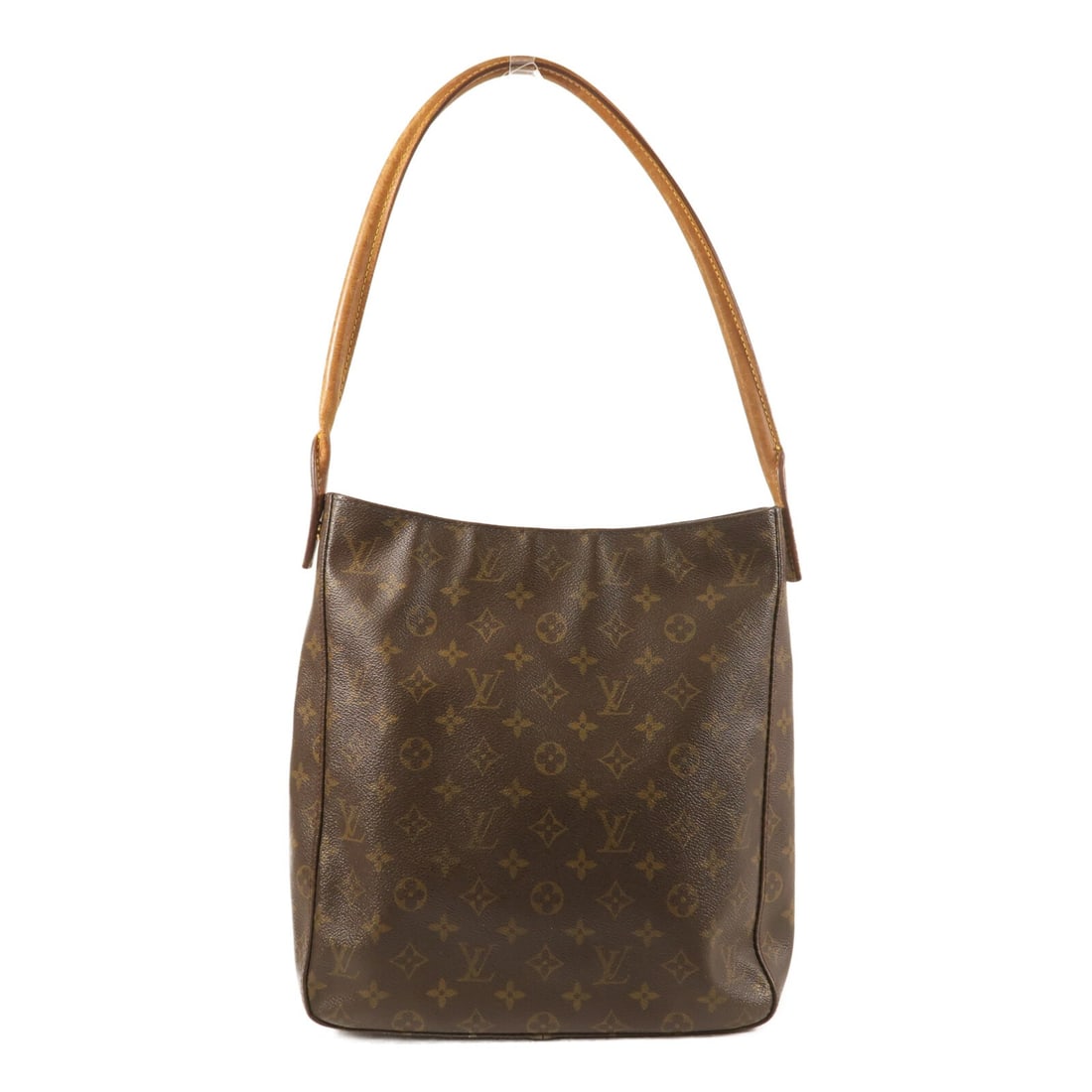 Louis Vuitton Looping GM Monogram Shoulder Bag M51145 Brown: Louis Vuitton Looping GM Monogram Shoulder Bag M51145 Brown A Louis Vuitton Looping GM shoulder bag in brown Monogram and PVC coated canvas. This women's regular-size bag features a shoulder style, on