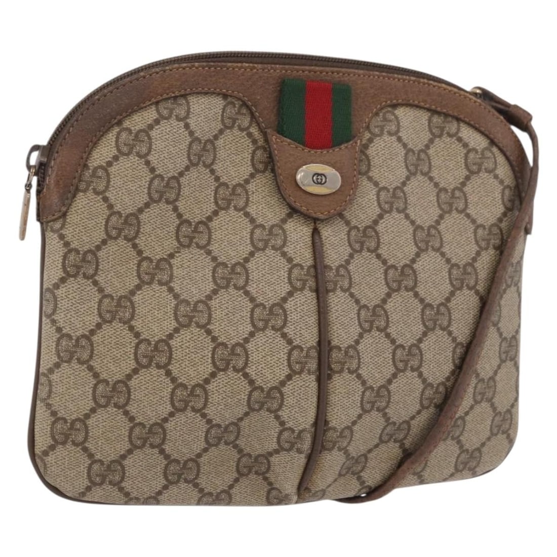 Gucci 904 02 GG Supreme PVC Shoulder Bag Beige Gold: Gucci 904 02 GG Supreme PVC Shoulder Bag Beige Gold A Gucci shoulder bag in beige and gold PVC leather, made in Italy. It features a compact rectangular profile with a shoulder strap and is offered as