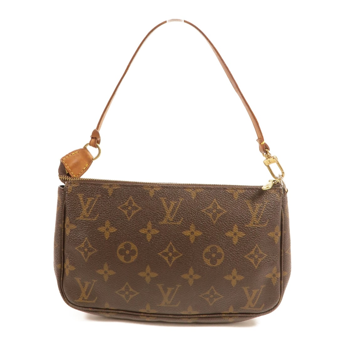 Louis Vuitton M51980 Pochette Accessoires Monogram PVC Pouch Bag: Louis Vuitton M51980 Pochette Accessoires Monogram PVC Pouch Bag Louis Vuitton Pochette Accessoires pouch handbag, model M51980, in brown Monogram x PVC coated canvas. It features a handle measuring 3