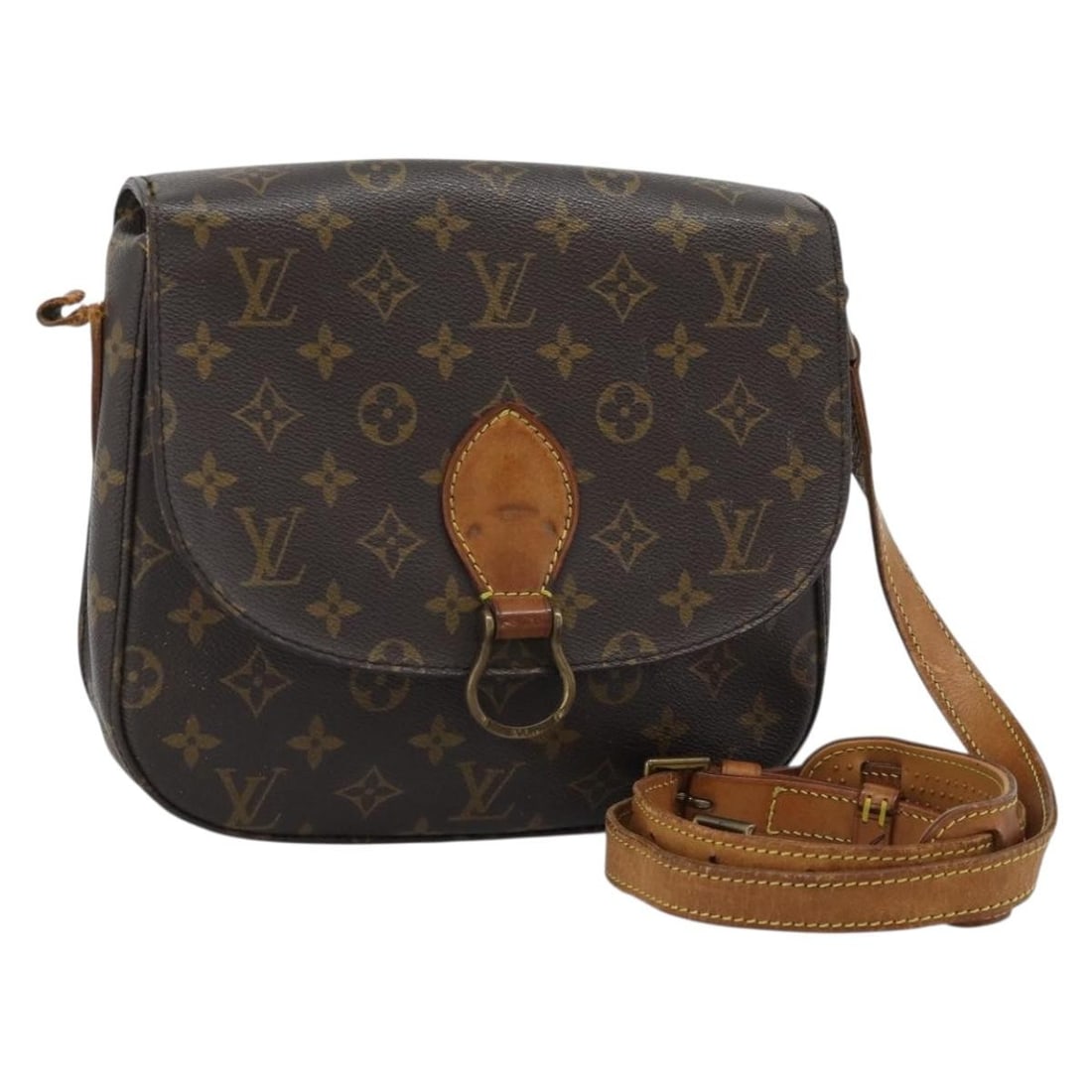 Louis Vuitton Saint Cloud GM Monogram Canvas Shoulder Bag M51242: Louis Vuitton Saint Cloud GM Monogram Canvas Shoulder Bag M51242 Louis Vuitton Saint Cloud GM shoulder bag in Monogram Canvas, made in France. The bag is identified with product number M51242 and seri