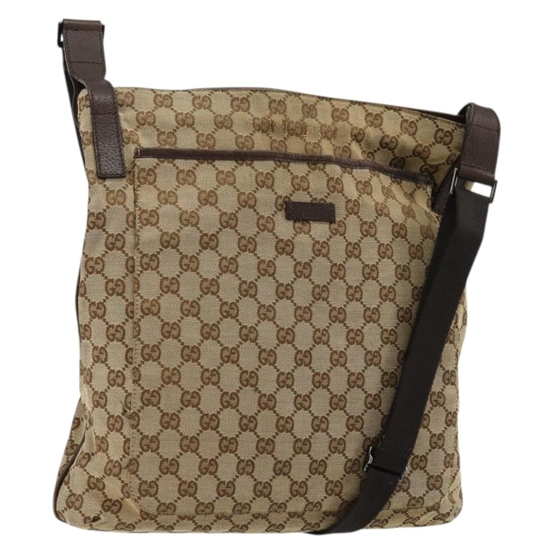 Gucci GG Canvas Beige Silver Shoulder Bag 122791 Italy: Gucci GG Canvas Beige Silver Shoulder Bag 122791 Italy This is a Gucci GG Canvas Shoulder Bag in beige and silver, crafted in Italy. The bag features the signature GG canvas exterior with coordinating