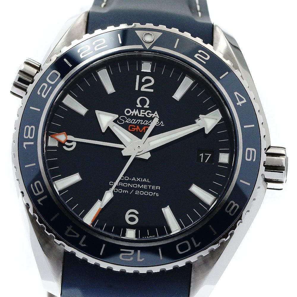 OMEGA Seamaster Planet Ocean 600M GMT Titanium 44mm Mens Watch: OMEGA Seamaster Planet Ocean 600M GMT Titanium 44mm Mens Watch OMEGA Seamaster Planet Ocean 600M GMT men's wristwatch, reference 232.92.44.22.03.001. This pre-owned Swiss-made watch features a titaniu