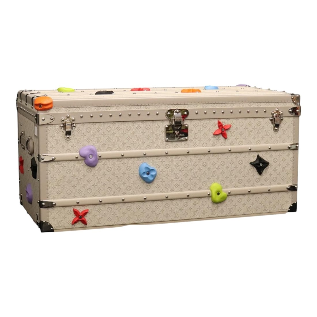 LOUIS VUITTON Taurillon Climbing Trunk M10074 White Monogram Canvas (1 of 18)