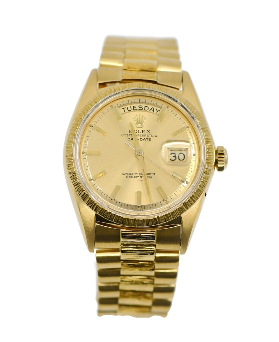 Rolex Day-Date 18K Yellow Gold Bark Wristwatch 1807 (1 of 5)