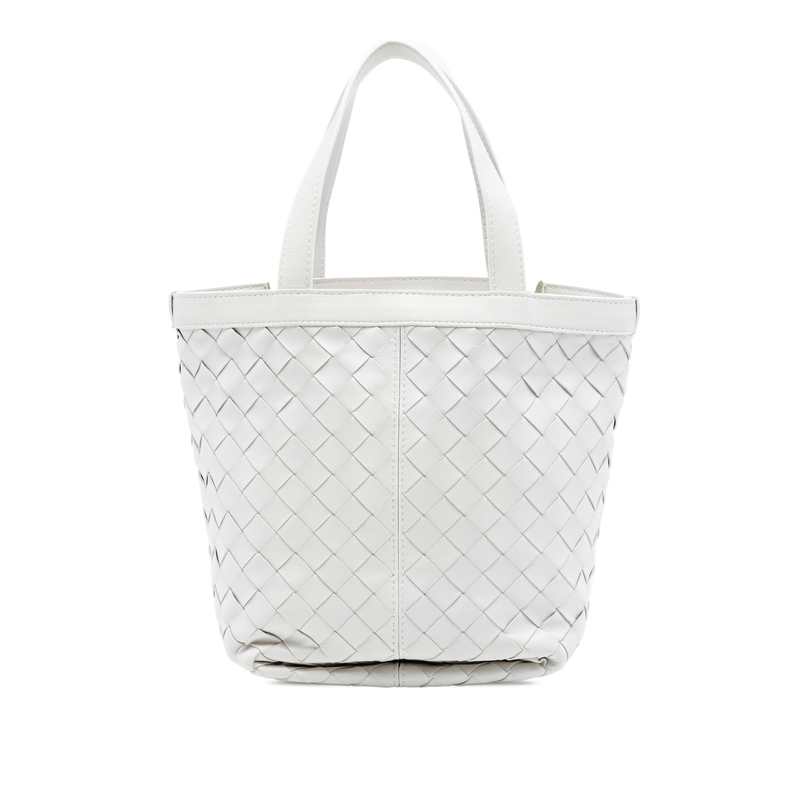 Bottega Veneta white nappa leather Intrecciato tote: Bottega Veneta white nappa leather Intrecciato tote This Bottega Veneta Small Nappa Intrecciato Flip Flap Tote is crafted from nappa leather and features flat leather straps, an open top, and an inter